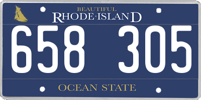 RI license plate 658305