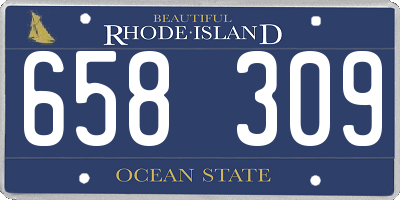 RI license plate 658309