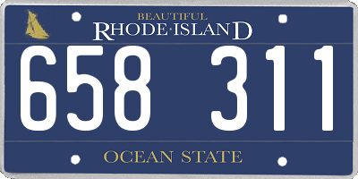 RI license plate 658311
