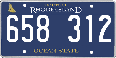 RI license plate 658312