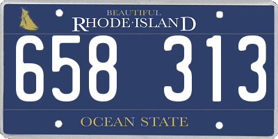 RI license plate 658313