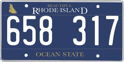 RI license plate 658317