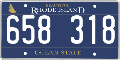 RI license plate 658318