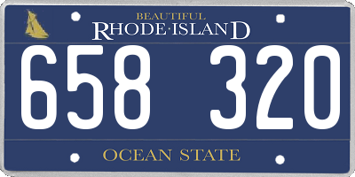 RI license plate 658320