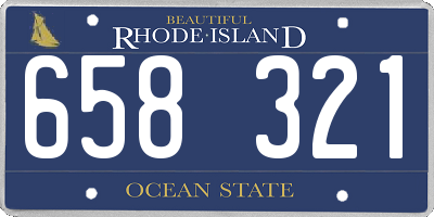 RI license plate 658321