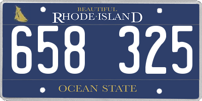 RI license plate 658325