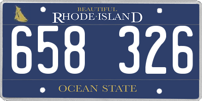 RI license plate 658326