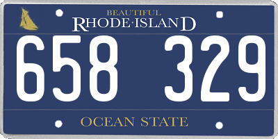 RI license plate 658329