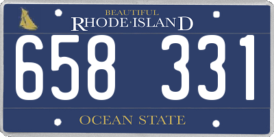 RI license plate 658331