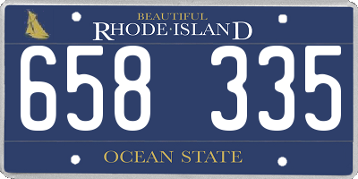 RI license plate 658335