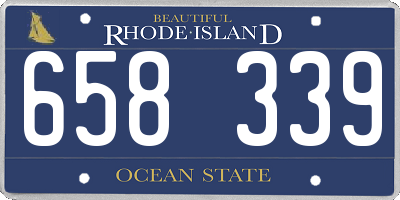 RI license plate 658339
