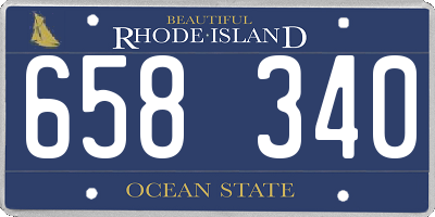 RI license plate 658340