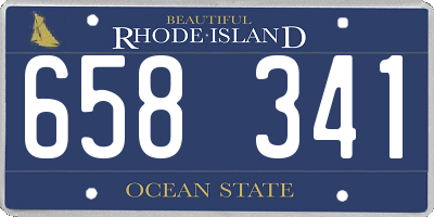 RI license plate 658341