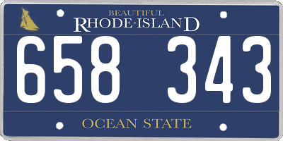 RI license plate 658343