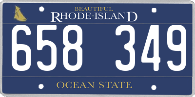 RI license plate 658349