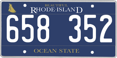 RI license plate 658352