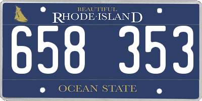 RI license plate 658353
