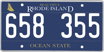 RI license plate 658355