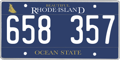 RI license plate 658357