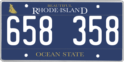 RI license plate 658358