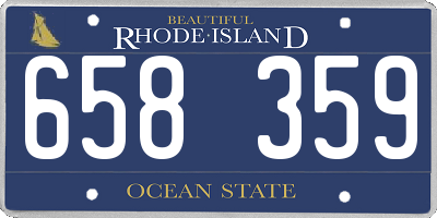 RI license plate 658359