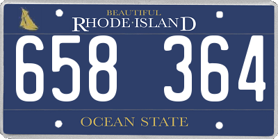 RI license plate 658364