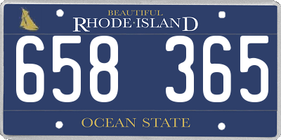 RI license plate 658365