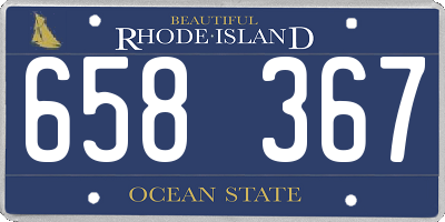 RI license plate 658367