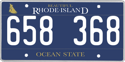 RI license plate 658368
