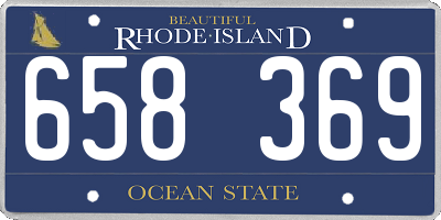 RI license plate 658369