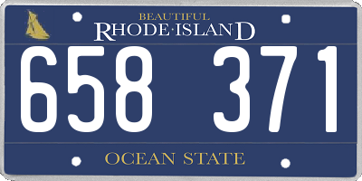 RI license plate 658371