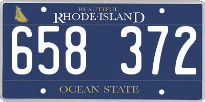 RI license plate 658372