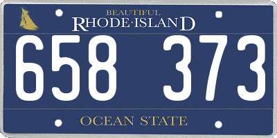RI license plate 658373