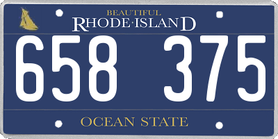 RI license plate 658375