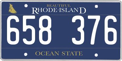 RI license plate 658376