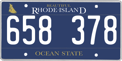 RI license plate 658378