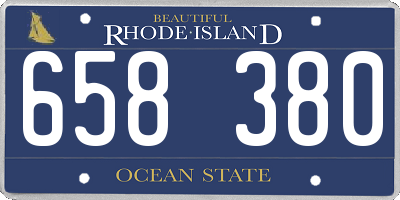 RI license plate 658380