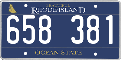 RI license plate 658381