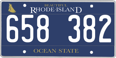 RI license plate 658382