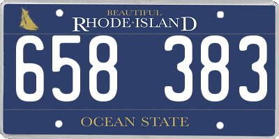 RI license plate 658383