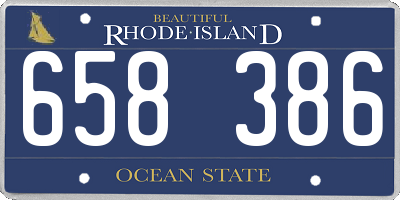 RI license plate 658386