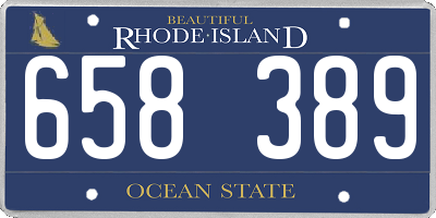 RI license plate 658389