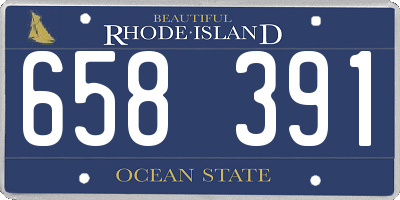 RI license plate 658391
