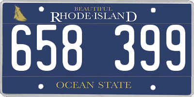 RI license plate 658399