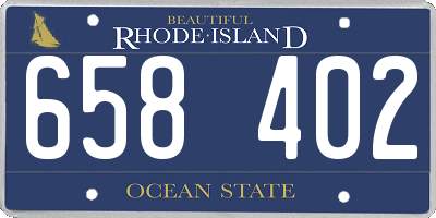 RI license plate 658402