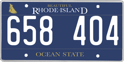 RI license plate 658404