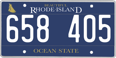 RI license plate 658405