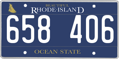 RI license plate 658406