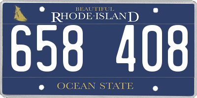 RI license plate 658408