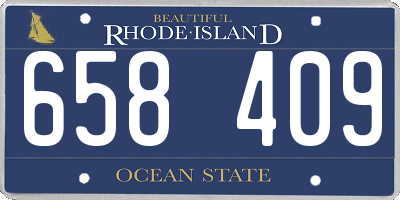 RI license plate 658409